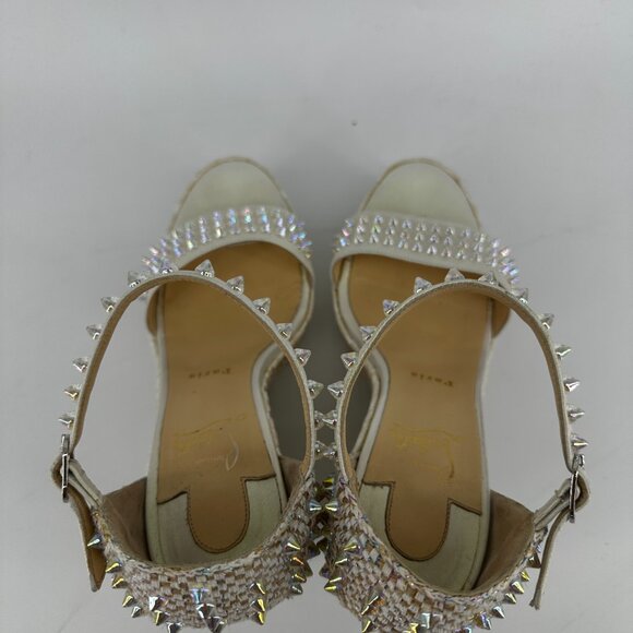 Louboutin Madmonica Leather with Iridescent Spikes - Size 39 - Picture 6 of 7